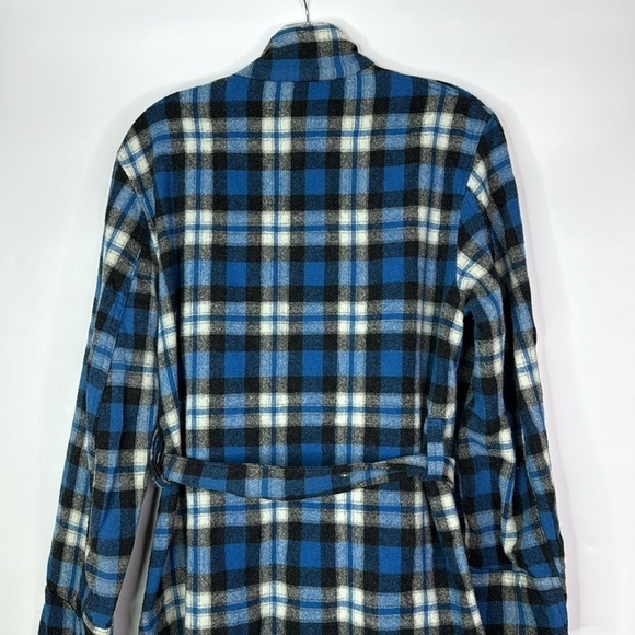 Vintage Wool Of The West Blue Belted Robe Size Medium - Picture 5 of 11
